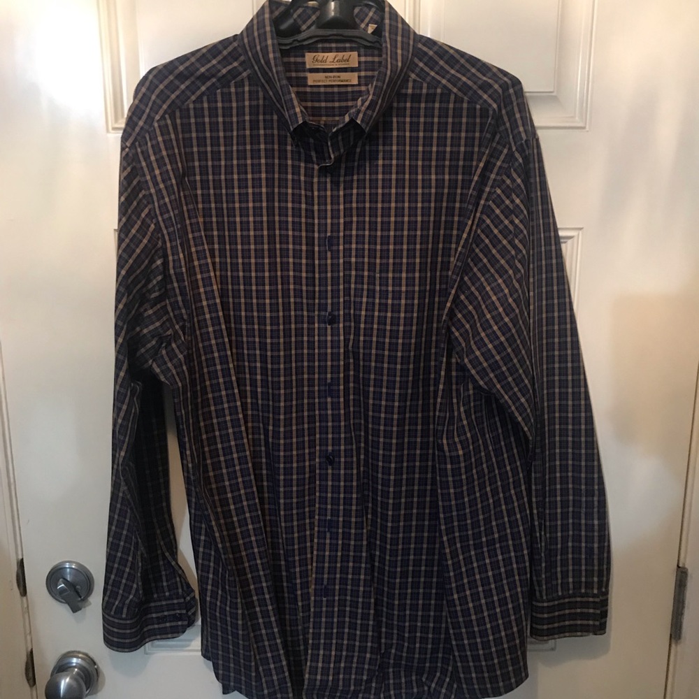 Men’s long sleeve dress shirt. Pre-owned. 2xt